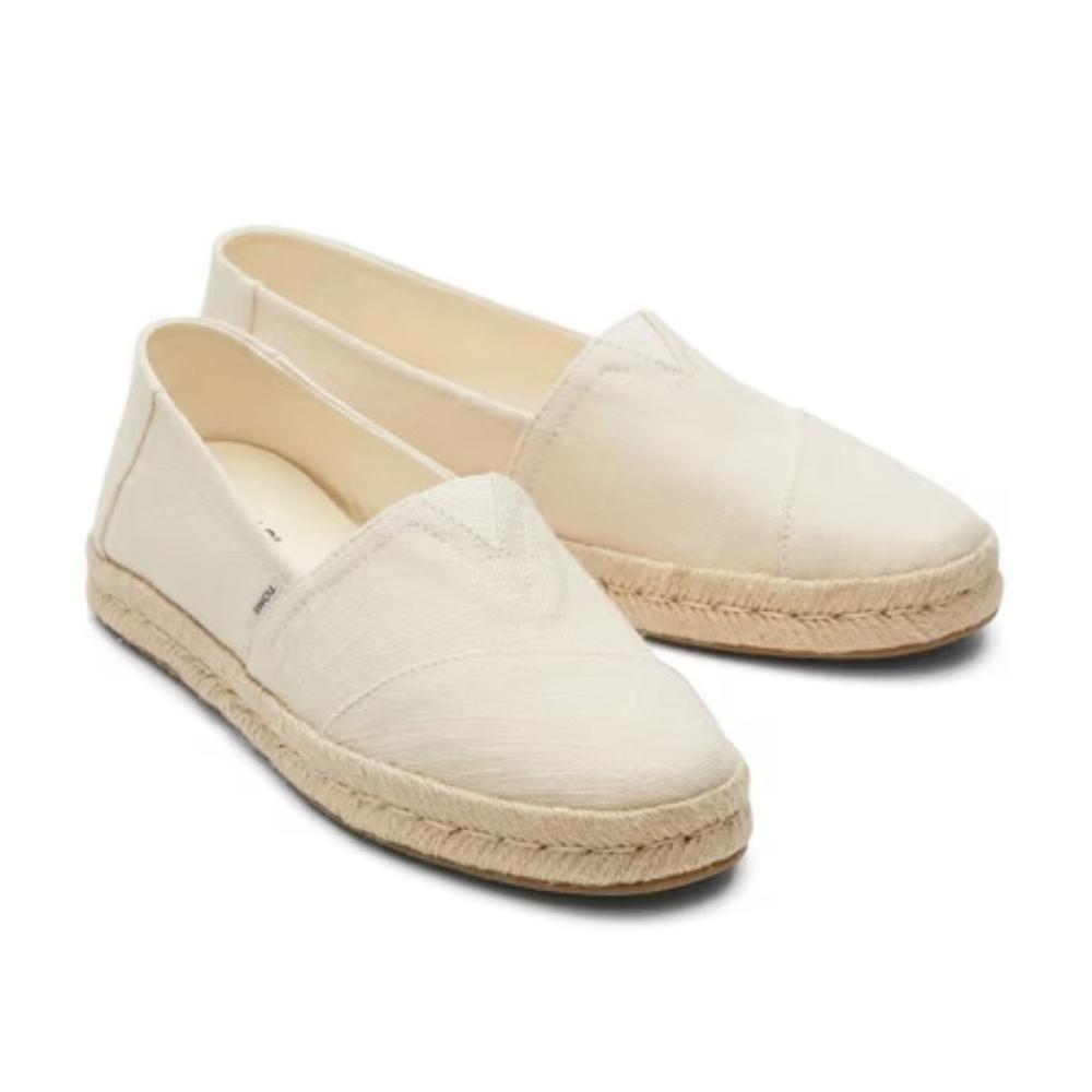 Toms Women Alpargata Rope Canvas Slip-On Sneakers Off White SZ 9.5 M Espadrille - Picture 2 of 16